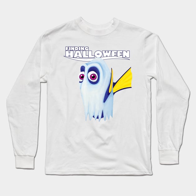 Finding Halloween Dory Ghost Fish Long Sleeve T-Shirt by ZZDeZignZ